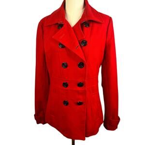 dELiAs Red Wool Coat With Thinsulate Insulation , Medium